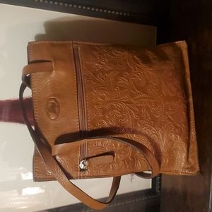Sergio's embossed leather handbag
